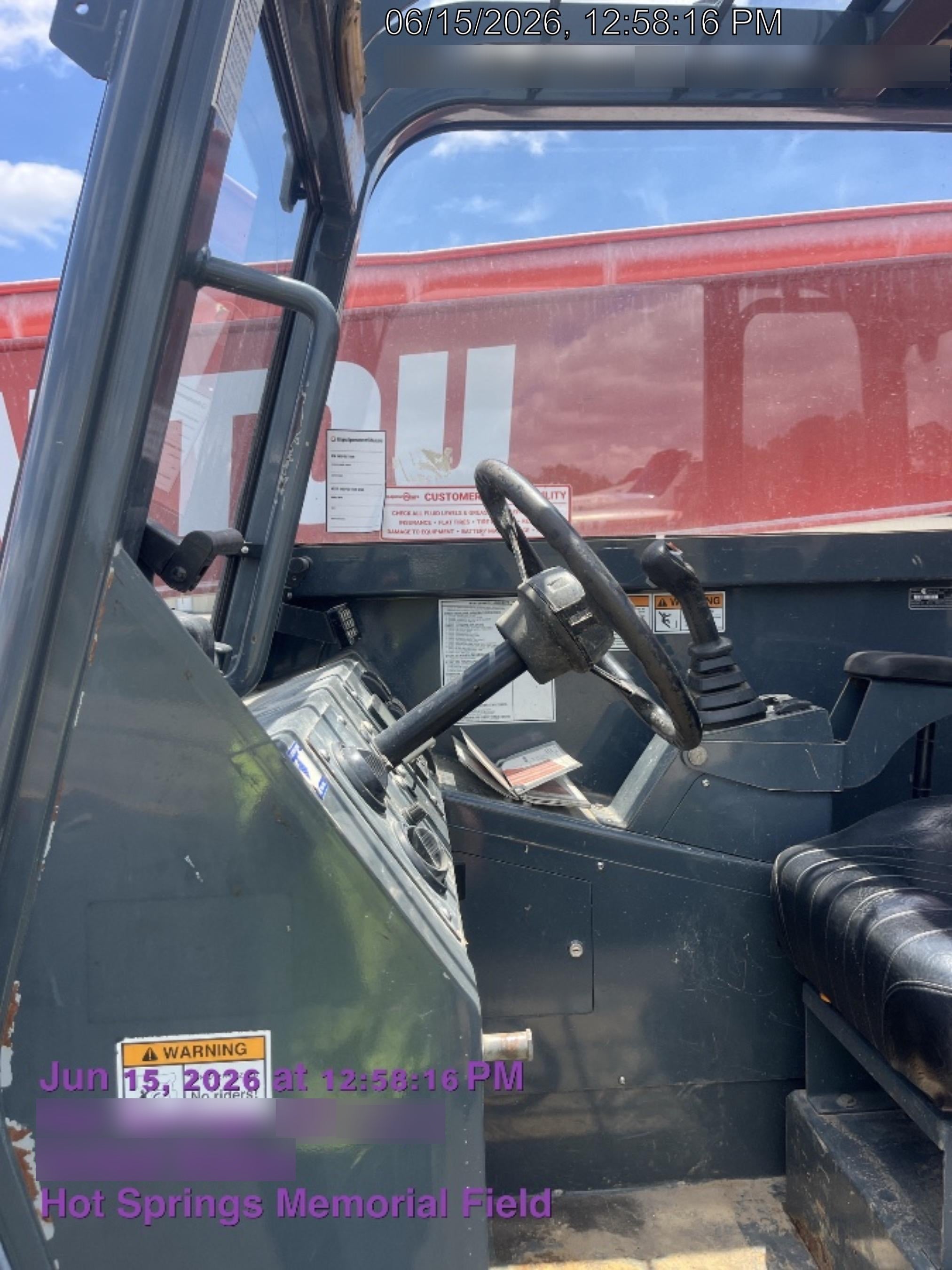 2018 Manitou MTA10055 Manitou MTA 10055 w/Open ROPS, Work Lights/Strobe, Aux Hyd, Solid Tires, Lift Hook, 66" Carriage, 60" Forks