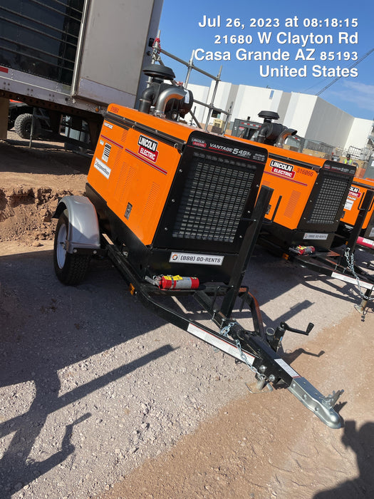 2023 Lincoln Electric Vantage 549X Crosslink Technology, Trailer Mounted, ES Decals, T3