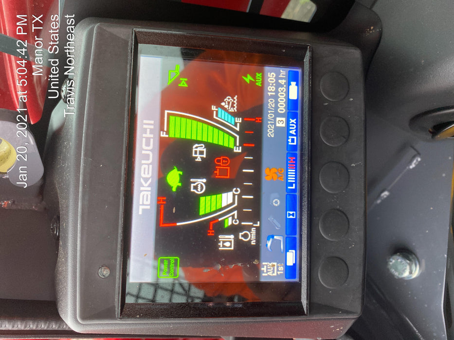 2020 Takeuchi TL12R2-CR Cab/Heat/Air, Hydraulic QC