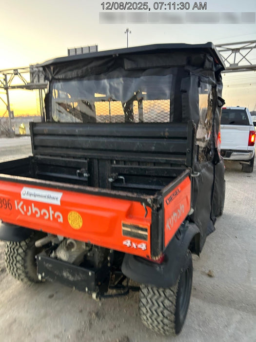 2022 Kubota RTV-X1140W-H Plastic Canopy, Windshield Acrylic Clear, LED Strobe Light, Wire Harness Kit, Back up Alarm