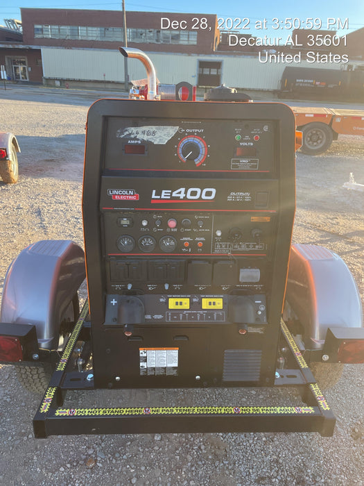 2022 Lincoln Electric LE400 Kubota V1505, Trlr, Cable Rack, Light Kit, ES Decals, T3