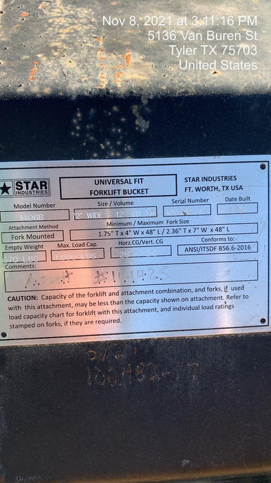 2021 STAR INDUSTRIES 1406B