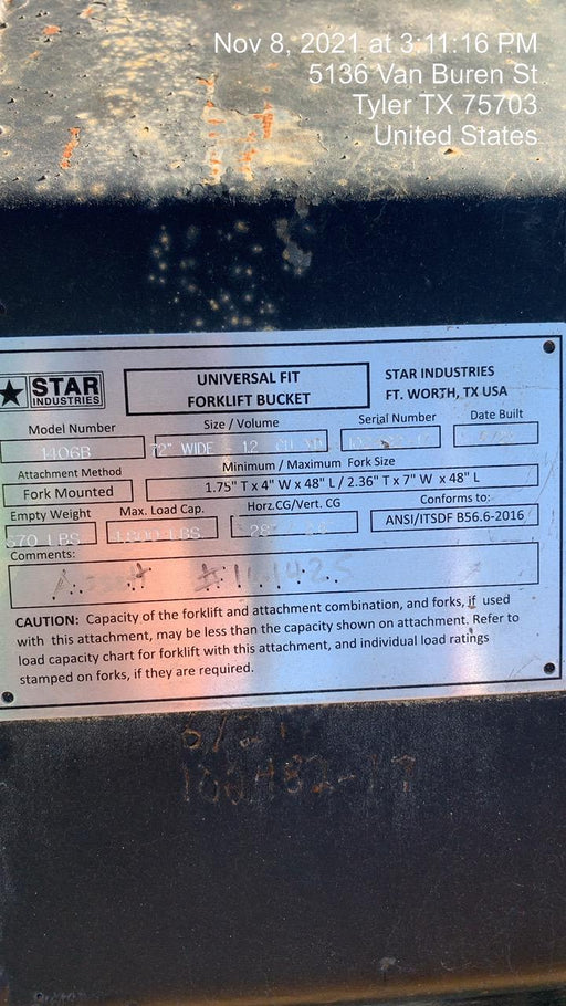 2021 STAR INDUSTRIES 1406B