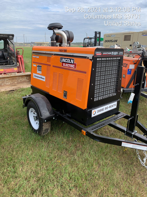 2021 Lincoln Electric Vantage 549X Ready Pak 3, ORANGE (includes trailer, cable rack, fender light kit)
