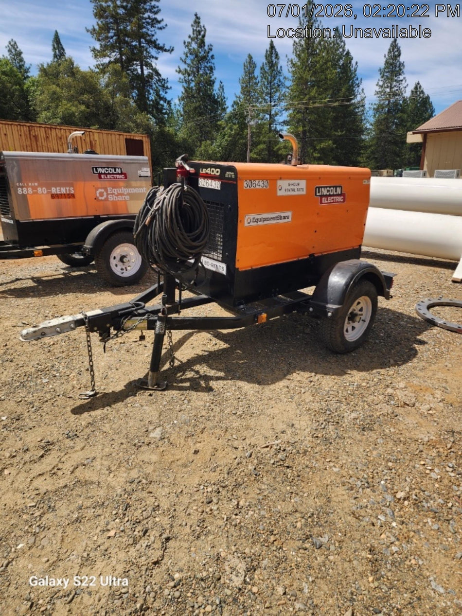 2023 Lincoln Electric LE400 Kubota V1505, Trlr, Cable Rack, Light Kit, ES Decals, T3
