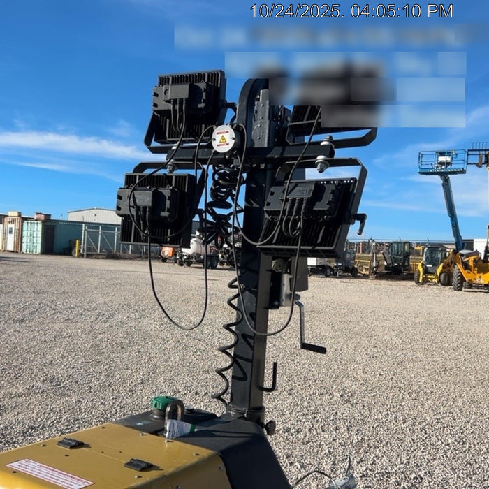 2022 Allmand NLV3GR (4) LED Light Fixture 350W, 23' Vertical Mast, 3kW Prime, Towable, ES Decals, T3 no