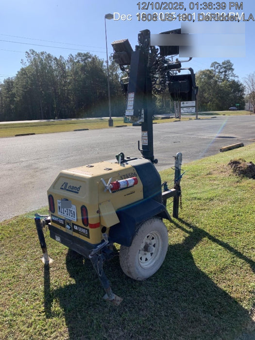 Allmand NLV3GR (4) LED Light Fixture 350W, 23' Vertical Mast, 3kW Prime, Towable, Deep Sea L401, Leveling Jacks, Yanmar T4F 5.8hp