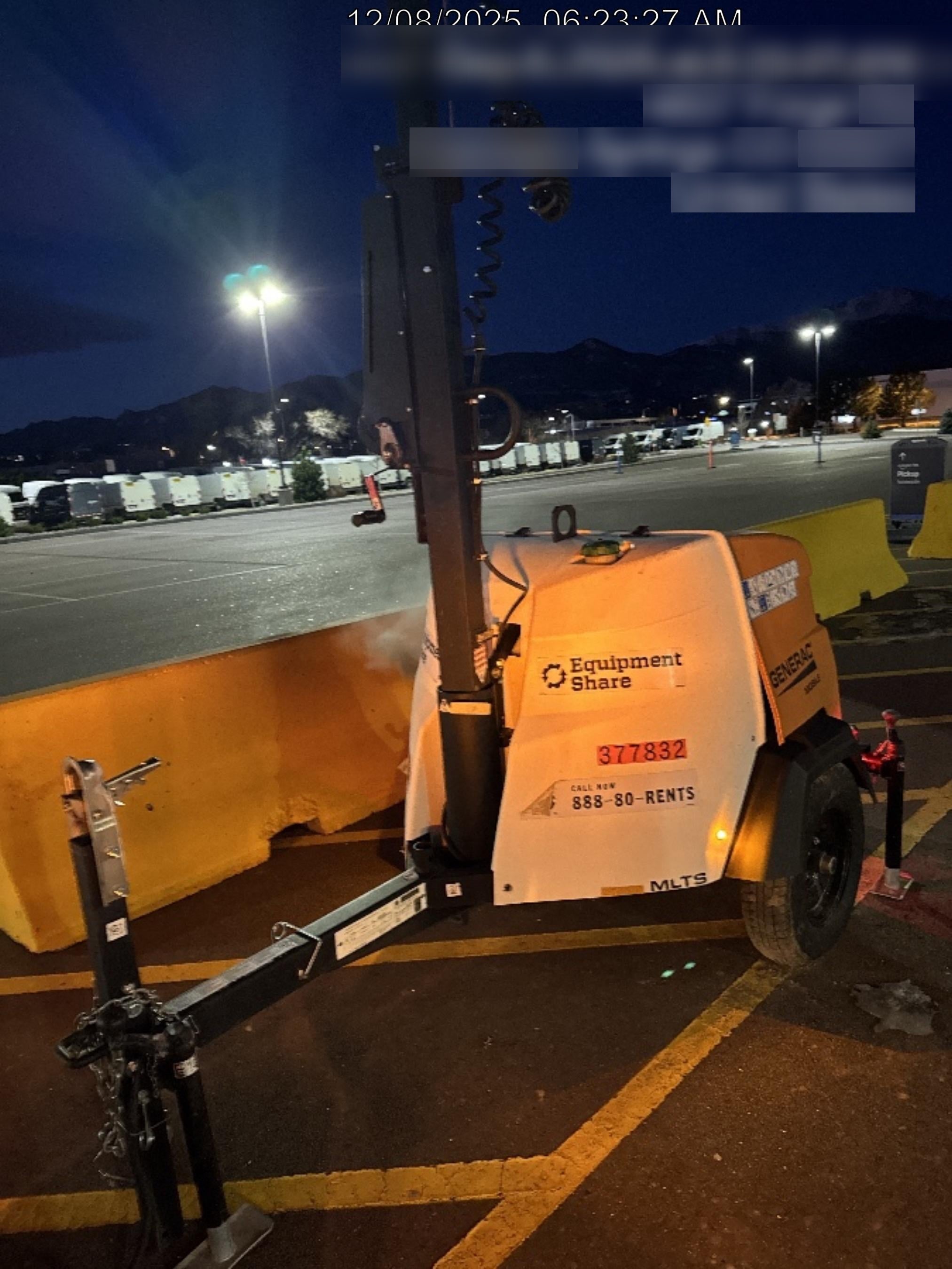 2023 Generac MLT2 Diesel, Flex Switch 120V Input, Powerzone Controller, 
(4) 320W LED Lights, 4kW Generator, 39.9 Gal Fuel Tank, 2" Ball, T3