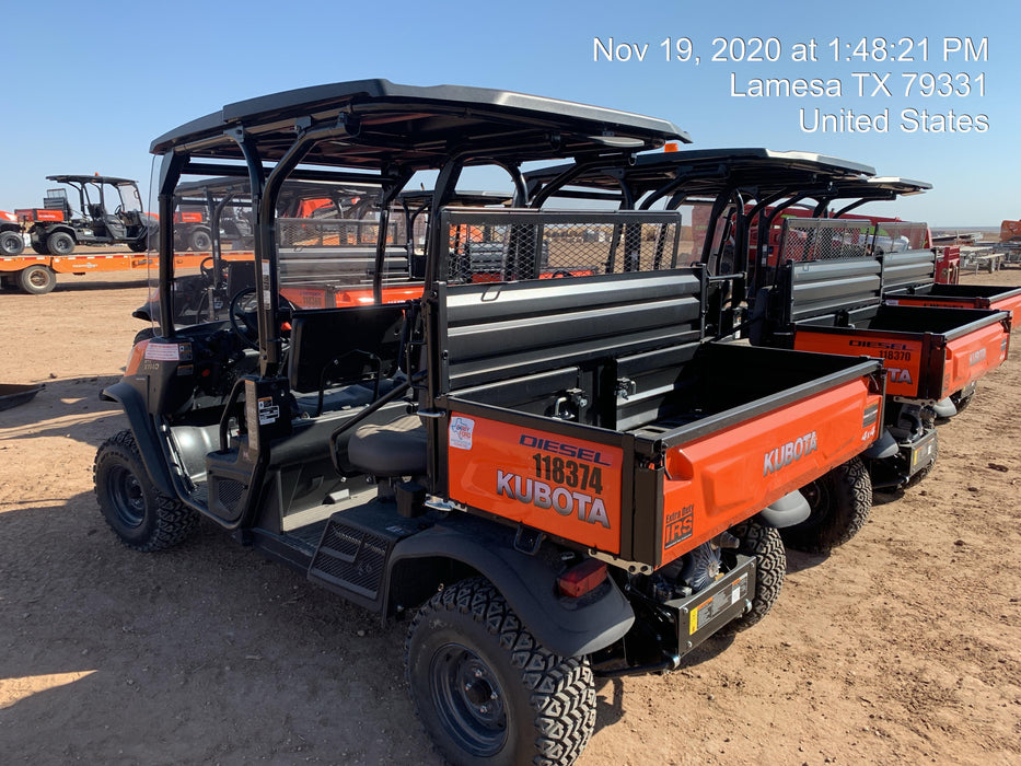 2020 Kubota RTV-X1140W-H Canopy, 4-Seater, Diesel, Windshield Acrylic Clear, LED Strobe, Backup Alarm