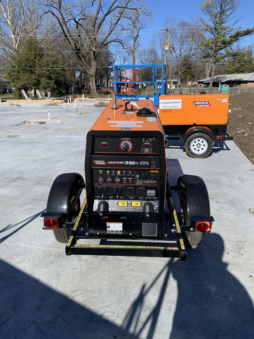 2021 Lincoln Electric Vantage 322 Vantage 322 Ready Pak 3 w/ Decals, ORANGE (includes trailer, cable rack, fender light kit) NO Telematics
