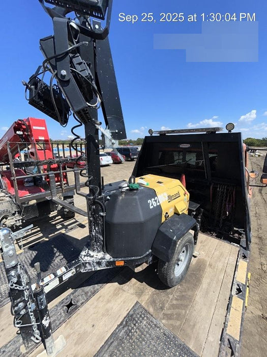 2022 Allmand NLV3GR (4) LED Light Fixture 350W, 23' Vertical Mast, 3kW Prime, Towable, ES Decals, T3