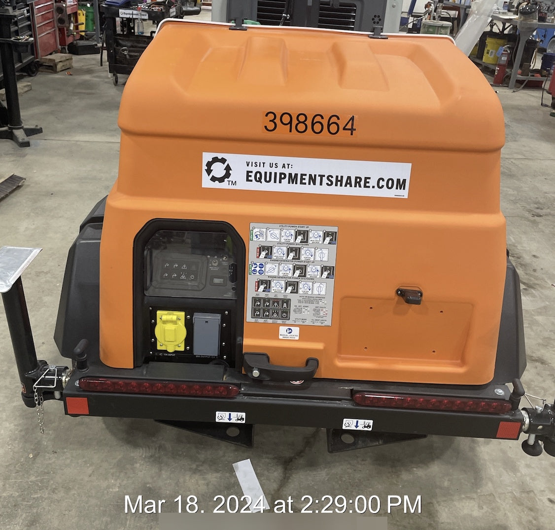 2024 Generac MLT2 Diesel, Flex Switch 120V Input, Powerzone Controller, 
(4) 320W LED Lights, 4kW Generator, 39.9 Gal Fuel Tank, 2" Ball, T3