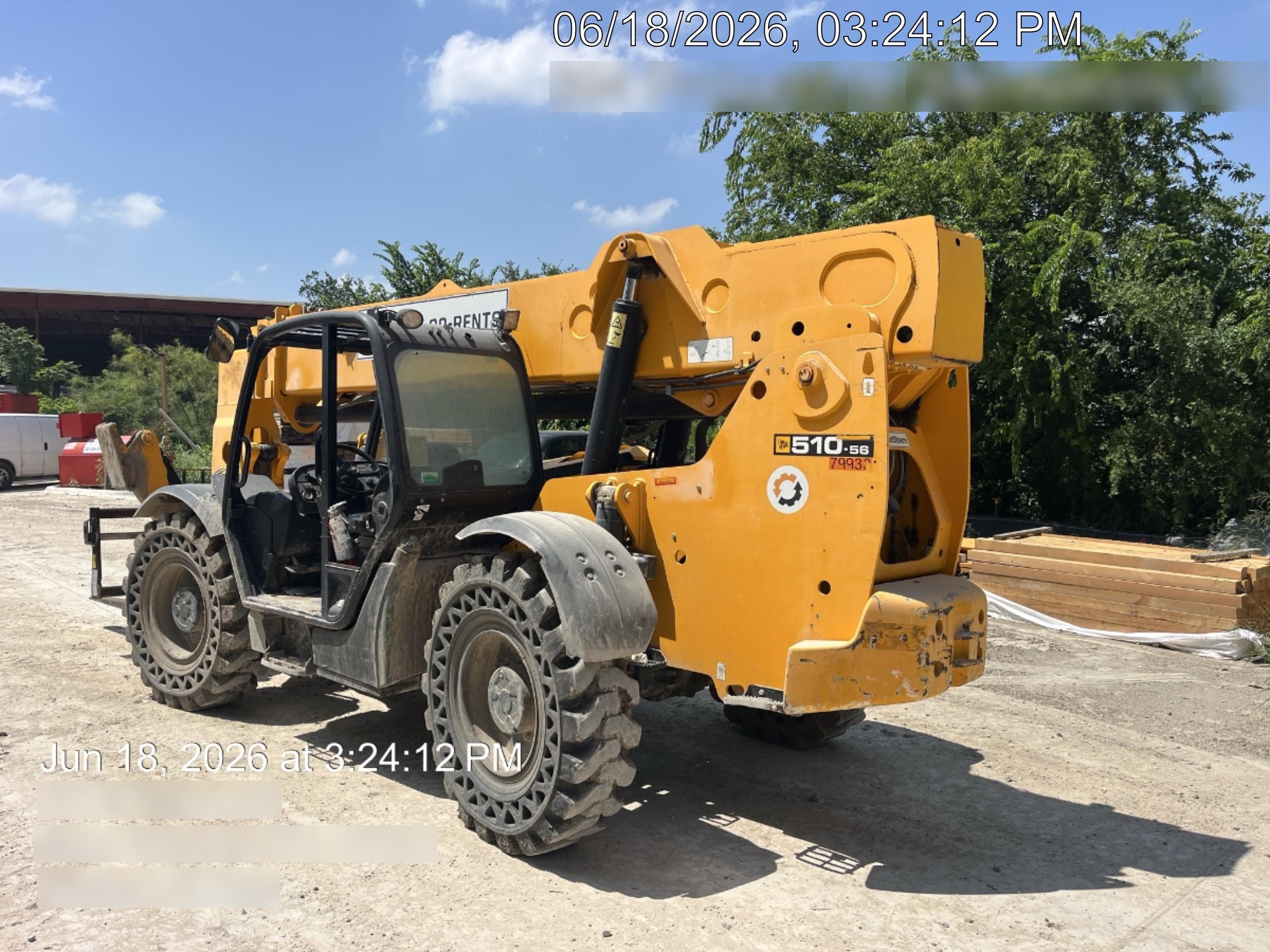 2020 JCB 510-56 Canopy, Solid Tires, Work Lights, Beacon, Aux Hydraulics, Back up Alarm, Lifting Eye, ES Decals