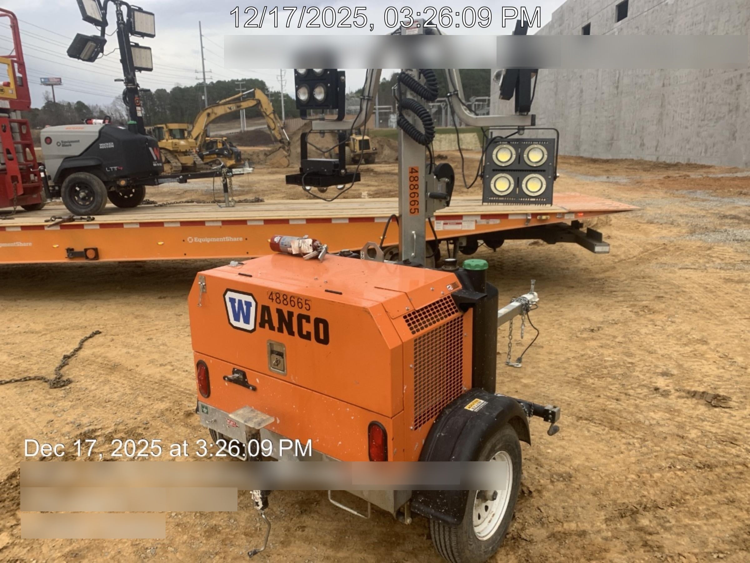 2025 Wanco WLTT-4MM4K Diesel, Mitsubishi L2E, 9.0HP @1800 rpm, Deep Sea Controller, Shore Power Plug, Auto Start, (4) 350W LED Floodlights, 4kW Generator, 60 Gal Fuel Tank, 2" Ball, T3