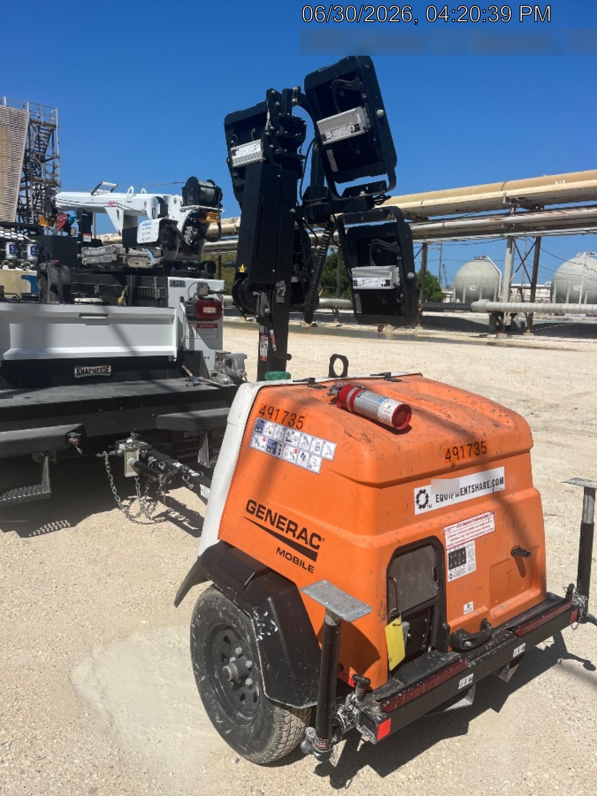 2025 Generac MLTS-4 Diesel, Mitsubishi L2E, 7.1 hp @1800 rpm, Flex Switch 120V Input, Powerzone Controller, (4) 320W LED Lights, 4kW Generator, 39.9 Gal Fuel Tank, 2" Ball, ES Decals