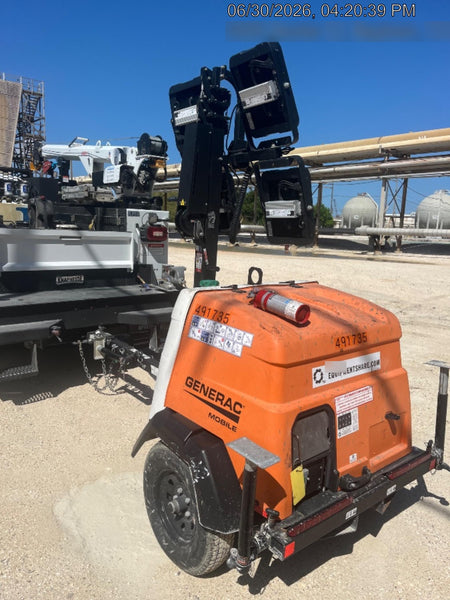 2025 Generac MLTS-4 Diesel, Mitsubishi L2E, 7.1 hp @1800 rpm, Flex Switch 120V Input, Powerzone Controller, (4) 320W LED Lights, 4kW Generator, 39.9 Gal Fuel Tank, 2" Ball, ES Decals