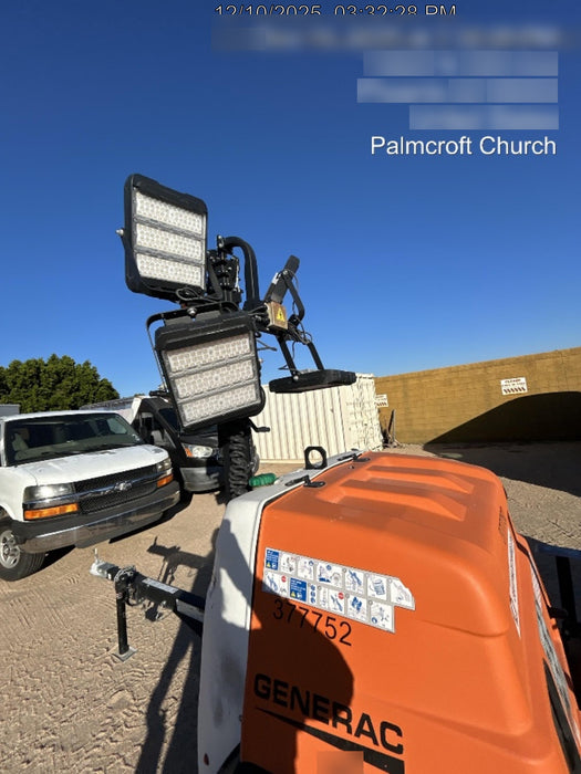 2023 Generac MLT2 Diesel, Flex Switch 120V Input, Powerzone Controller, 
(4) 320W LED Lights, 4kW Generator, 39.9 Gal Fuel Tank, 2" Ball, T3