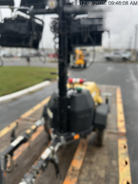 2022 Allmand NLV3GR (4) LED Light Fixture 350W, 23' Vertical Mast, 3kW Prime, Towable, Deep Sea L401, Leveling Jacks, Yanmar T4F 5.8hp