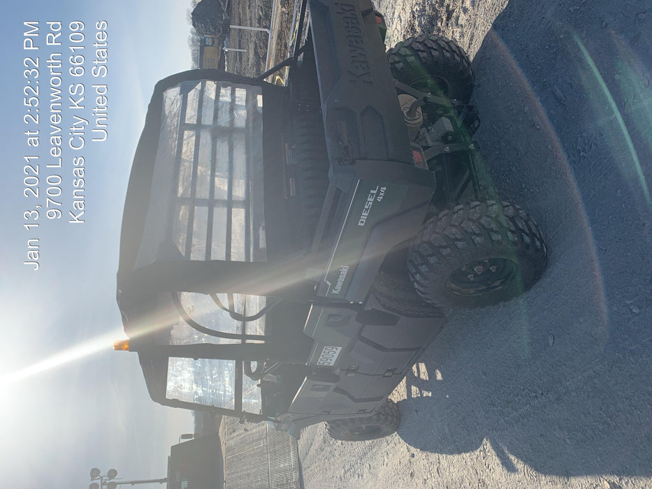 Kawasaki Mule PRO-DXT Standard Options, Backup Alarm, Beacon, Plastic Hard Top, Poly Windshield, Horn Kit