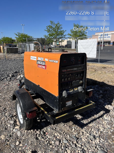 2021 Lincoln Electric Vantage 322 Vantage 322 Ready Pak 3 w/ Decals, ORANGE (includes trailer, cable rack, fender light kit) NO Telematics