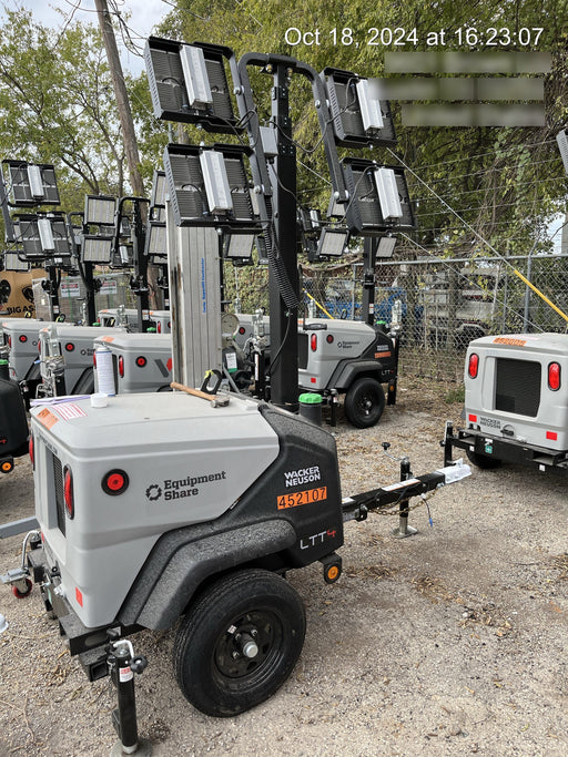 2024 Wacker Neuson LTT4 Diesel, Kohler KDW702, Deep Sea Controller, Auto Start, LED 320W, Bypass Outlet, T3