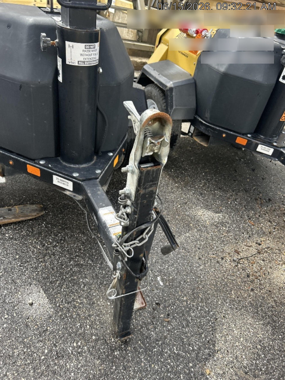 2021 Allmand NLV3GR (4) LED Light Fixture 350W, 23' Vertical Mast, 3kW Prime, Towable, Deep Sea L401, Leveling Jacks, Yanmar T4F 5.8hp