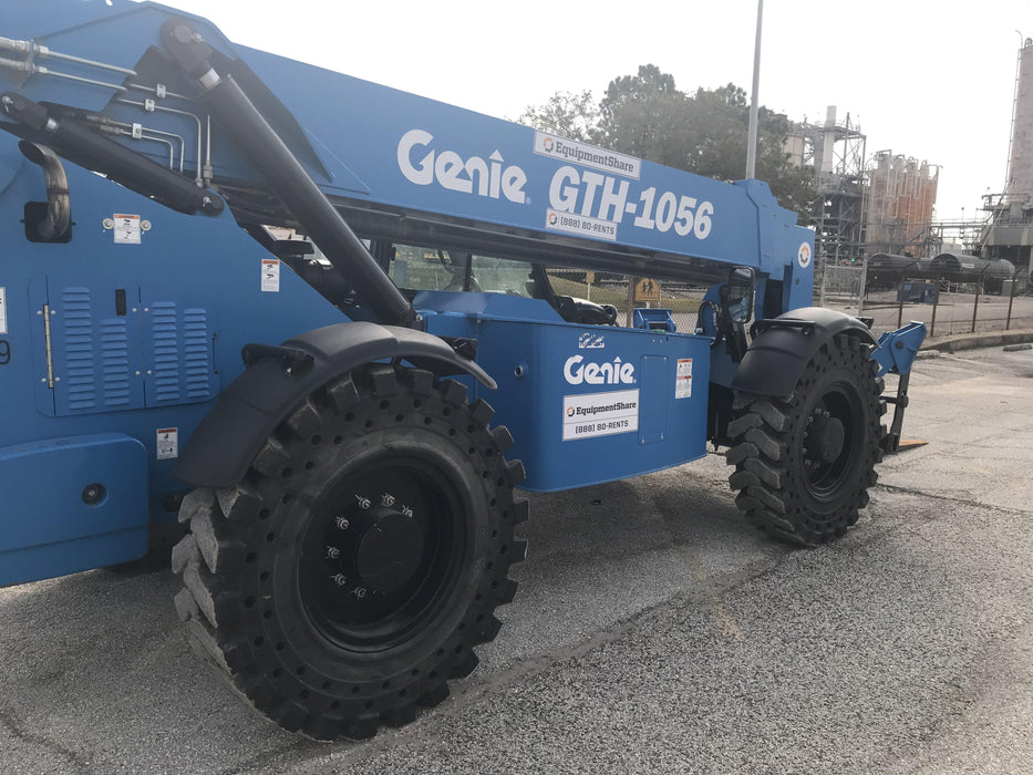 2018 Genie GTH-1056 Genie GTH-1056 w/Enclosed Cab w/HVAC, Work Lights, Solid Tires, Beacon, 60" Carriage and Forks