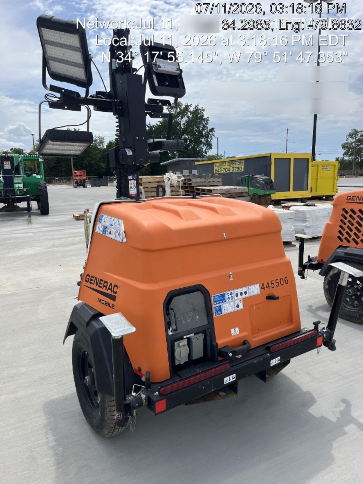 2024 Generac MLT6SKDS-STD4 ELEC WINCH Diesel, Electric Winch Mast, Powerzone Controller, (4) 320W LED Lights, 4kW Generator, 39.9 Gal Fuel Tank, 2" pintle, T3