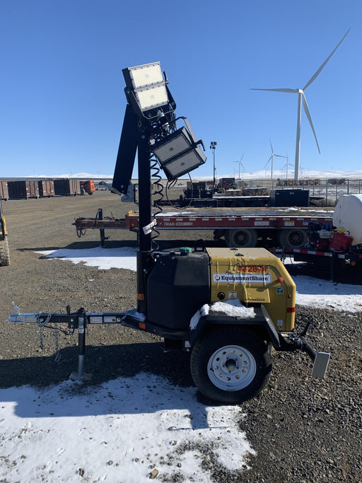 2021 Allmand NLV3GR (4) LED Light Fixture 350W, 23' Vertical Mast, 3kW Prime, Towable, Deep Sea L401, Leveling Jacks, Yanmar T4F 5.8hp