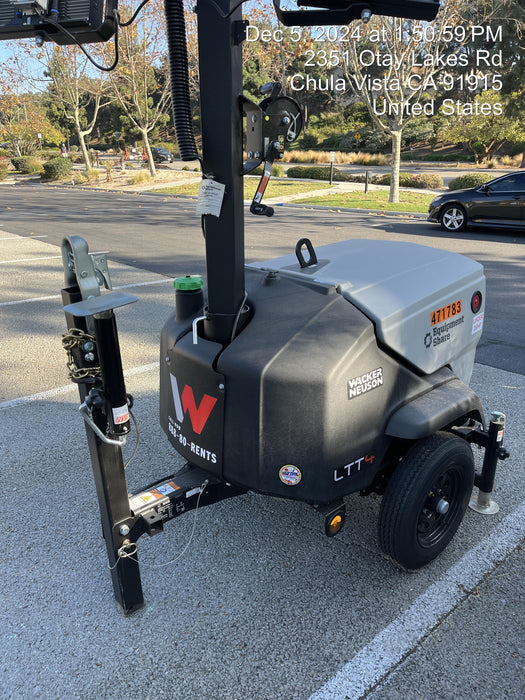 2024 Wacker Neuson LTT4 Diesel, Kohler KDW702, Deep Sea Controller, Auto Start, LED 320W, Bypass Outlet, T3