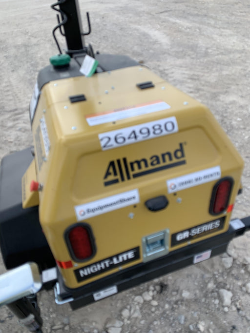 2022 Allmand NLV3GR (4) LED Light Fixture 350W, 23' Vertical Mast, 3kW Prime, Towable, ES Decals, T3