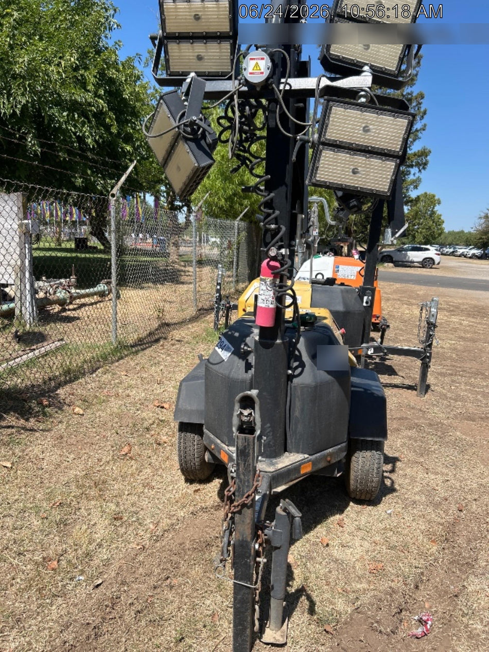2022 Allmand NLV3GR (4) LED Light Fixture 350W, 23' Vertical Mast, 3kW Prime, Towable, Deep Sea L401, Leveling Jacks, Yanmar T4F 5.8hp