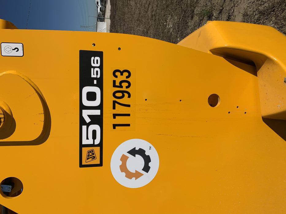 2020 JCB 510-56 Cab/Heat/Air, Solid Tires, Work Lights, Beacon, Aux Hydraulics, Back up Alarm, Lifting Eye, ES Decals