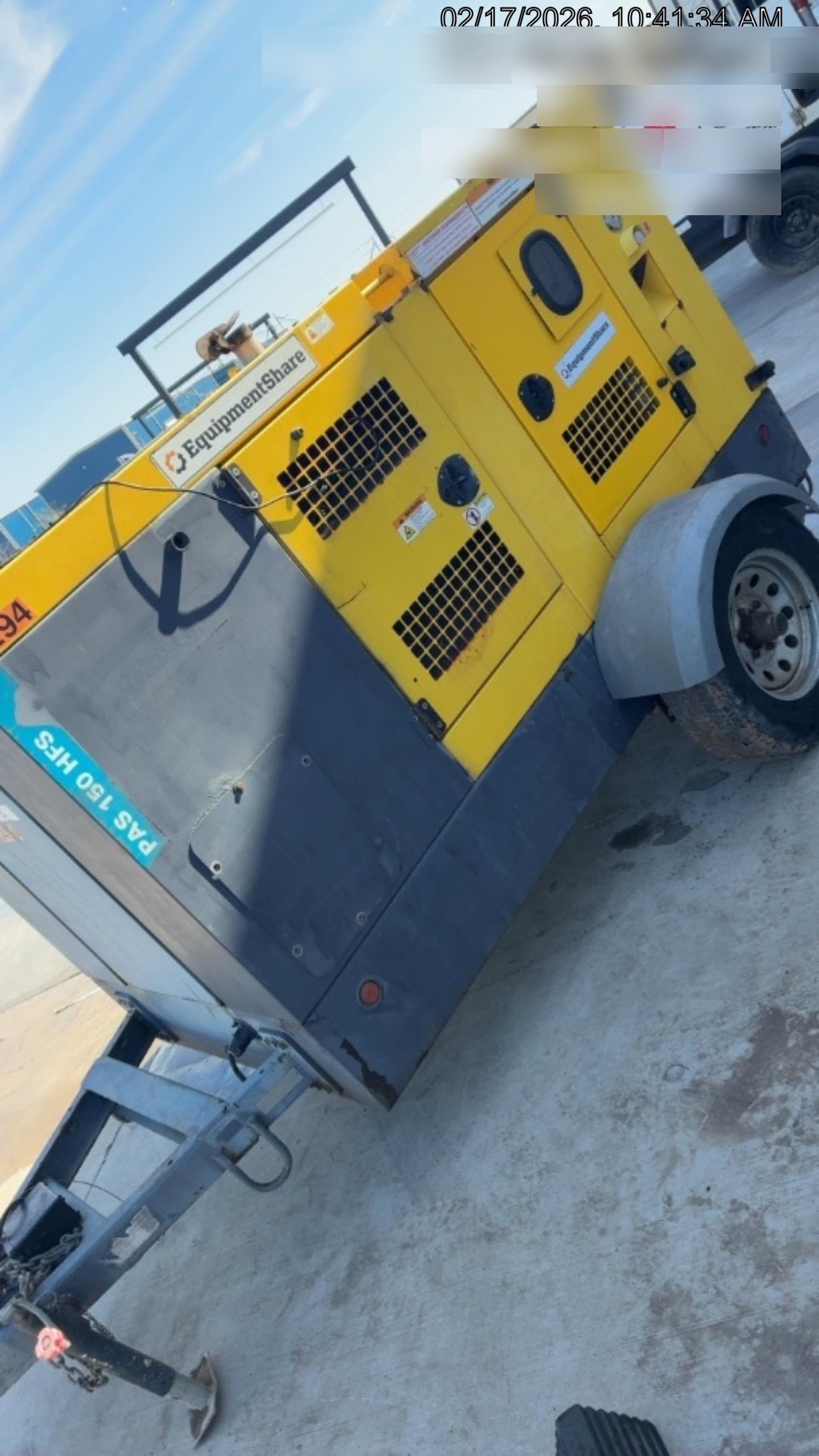 2020 ATLAS COPCO PAS 150 HF CS Enclosed