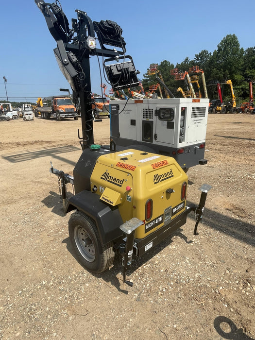 2022 Allmand NLV3GR (4) LED Light Fixture 350W, 23' Vertical Mast, 3kW Prime, Towable