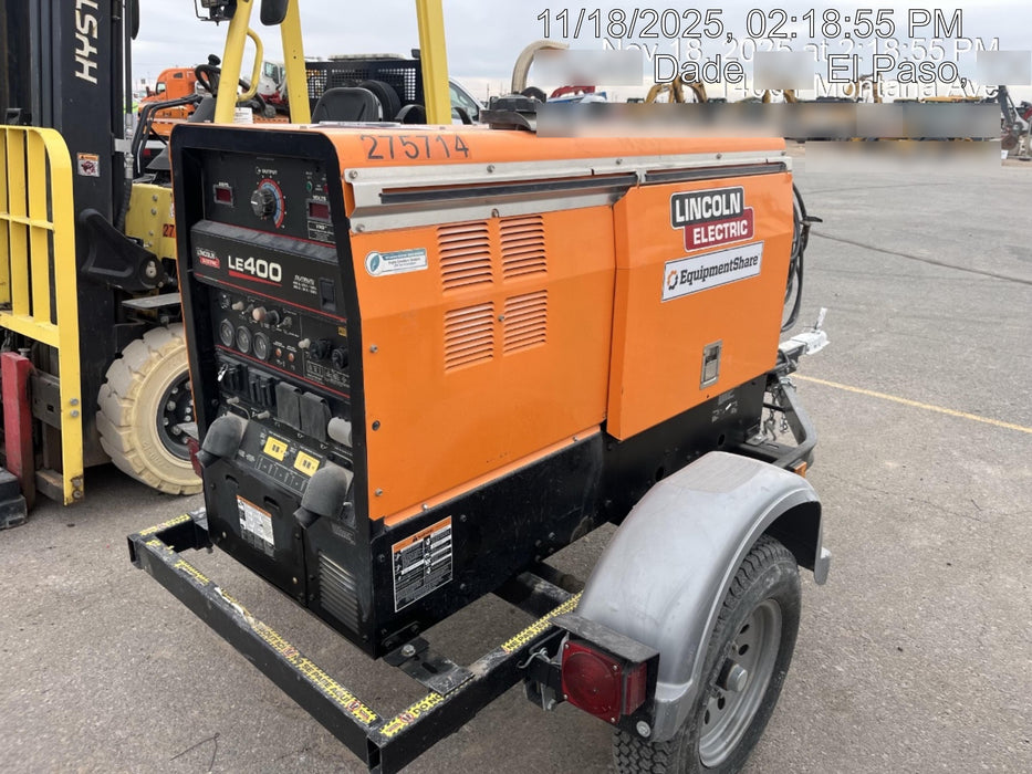 2022 Lincoln Electric LE400 Kubota V1505, Trlr, Cable Rack, Light Kit, ES Decals, T3