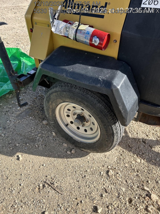 2022 Allmand NLV3GR (4) LED Light Fixture 350W, 23' Vertical Mast, 3kW Prime, Towable, Deep Sea L401, Leveling Jacks, Yanmar T4F 5.8hp