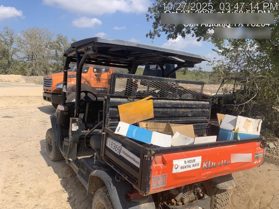 Kubota RTV-X1140W-H Canopy, 4-Seater, Diesel, Windshield Acrylic Clear, LED Strobe, Backup Alarm