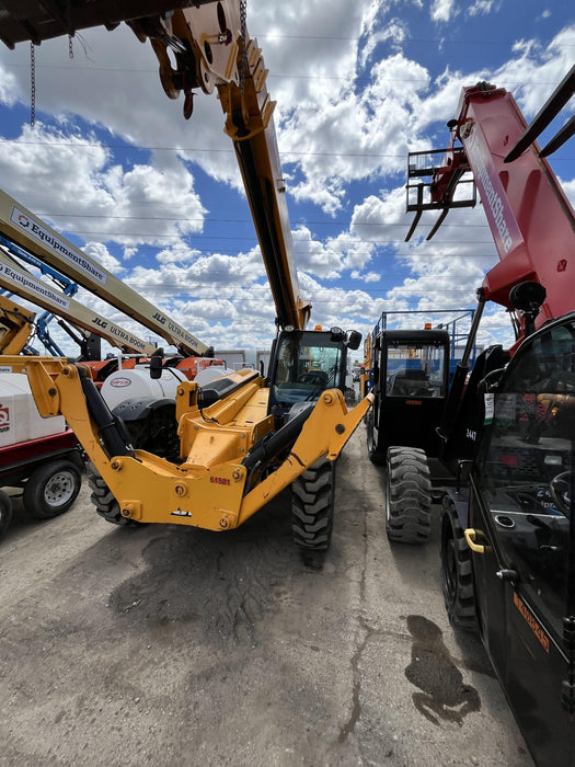 2020 JCB 510-56 Cab/Heat/Air, 74 HP, Solid Tires, STD Worklight, Beacon, Aux Hydraulics, Lifting Eye, Back up Alarm w/66" Carriage/60" Forks