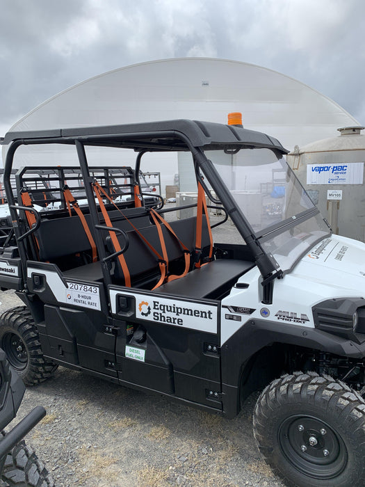 2022 Kawasaki Mule PRO-DXT Standard Options, Backup Alarm, Beacon, Plastic Hard Top, Poly Windshield, Horn Kit