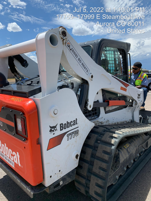 2022 Bobcat T770 92hp Doosan Diesel, Cab/Heat/Air, Rubber Tracks, Manual QC