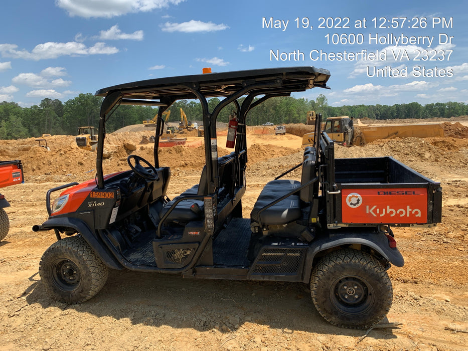 2021 Kubota RTV-X1140W-H Plastic Canopy, Windshield Acrylic Clear, LED Strobe Light, Wire Harness Kit, Back up Alarm