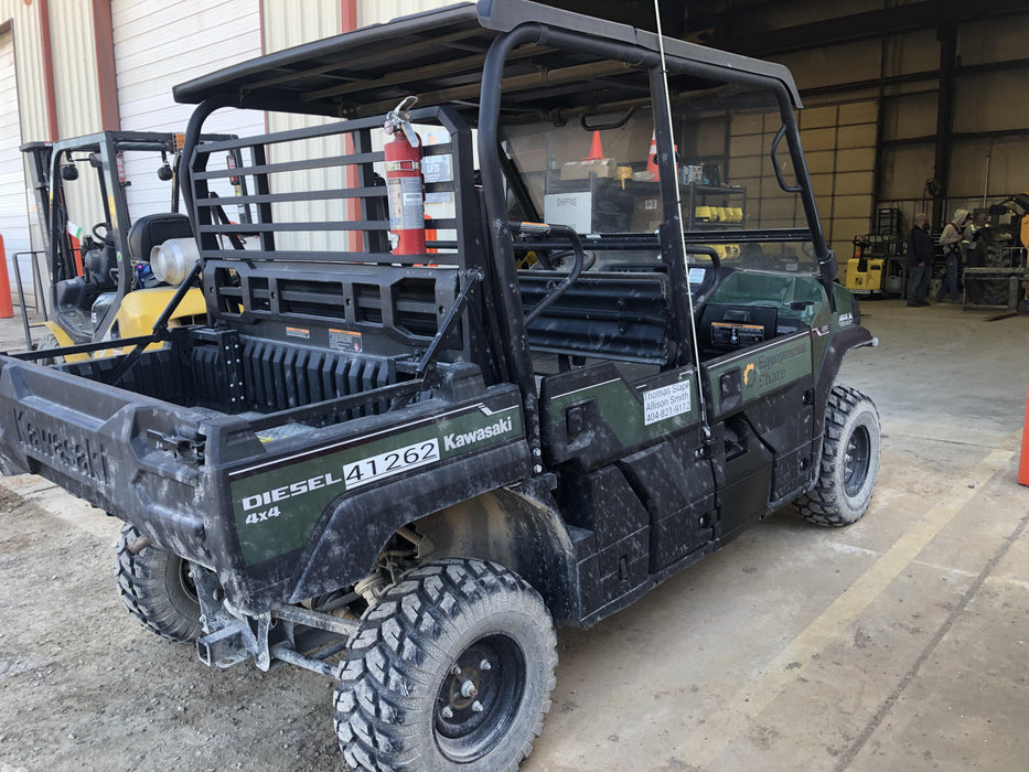 2019 Kawasaki Mule PRO-DXT Standard Options, Backup Alarm, Beacon, Plastic Hard Top, Poly Windshield, Horn Kit