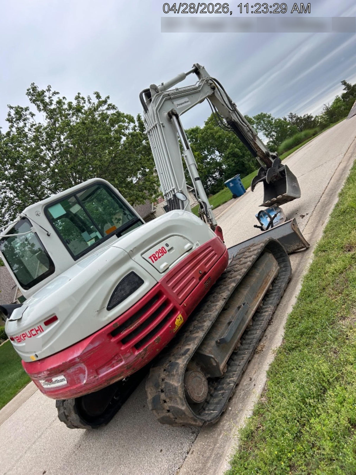 2019 Takeuchi TB290 Takeuchi TB290 Cab/Heat/AC w/Rubber Tracks, Auxiliary Hydraulics, Dozer Blade, Manual QC, 18/24/36" Buckets, Hydraulic Thumb Installed