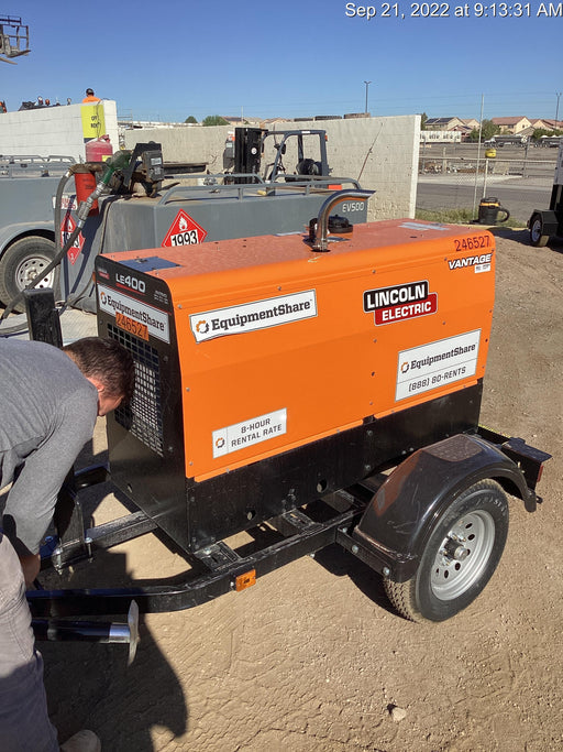 2022 Lincoln Electric LE400 Kubota V1505, Trlr, Cable Rack, Light Kit, ES Decals, T3