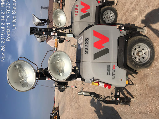 2019 Wacker Neuson LTV6L-MH Wacker Neuson LTV6L Mobile Light Tower w/Fuel Level Sensor Installed