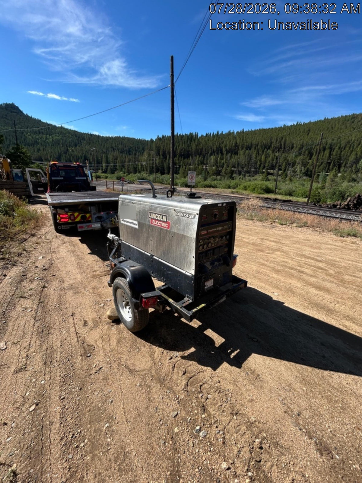 2019 Lincoln Electric Vantage 322 Ready-Pak 3, Two Wheel Trailer, Fender and Light Kit, Cable Rack
