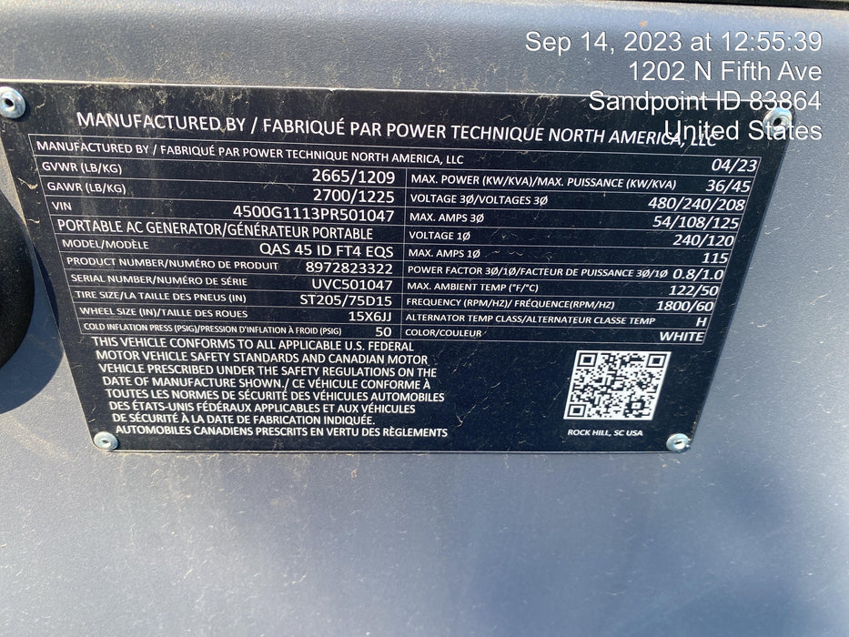 2023 ATLAS COPCO QAS45 CWK