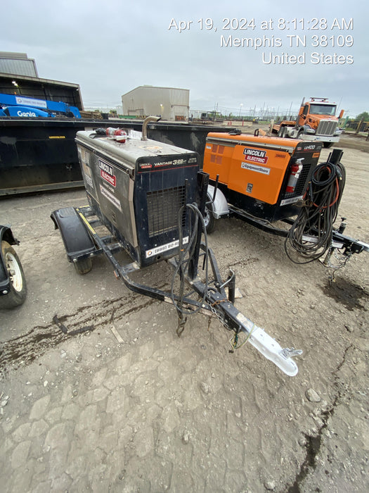 2019 Lincoln Electric Vantage 322 Lincoln Vantage 322 Welder w/Trailer, Light Kit, Cable Rack