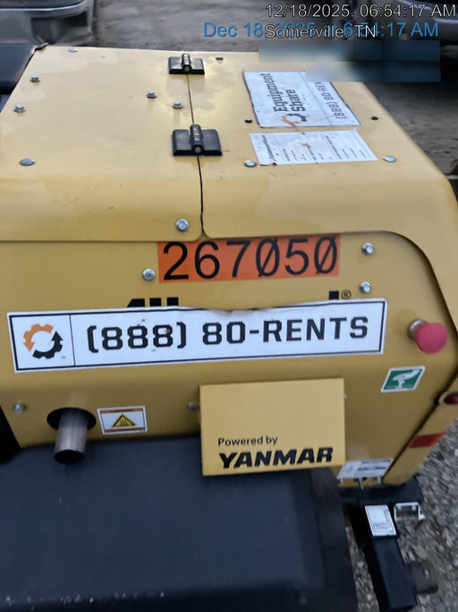 2022 Allmand NLV3GR (4) LED Light Fixture 350W, 23' Vertical Mast, 3kW Prime, Towable, ES Decals, T3